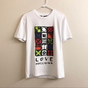 NWT Men’s Moschino Rainbow Grid Graphic T-Shirt